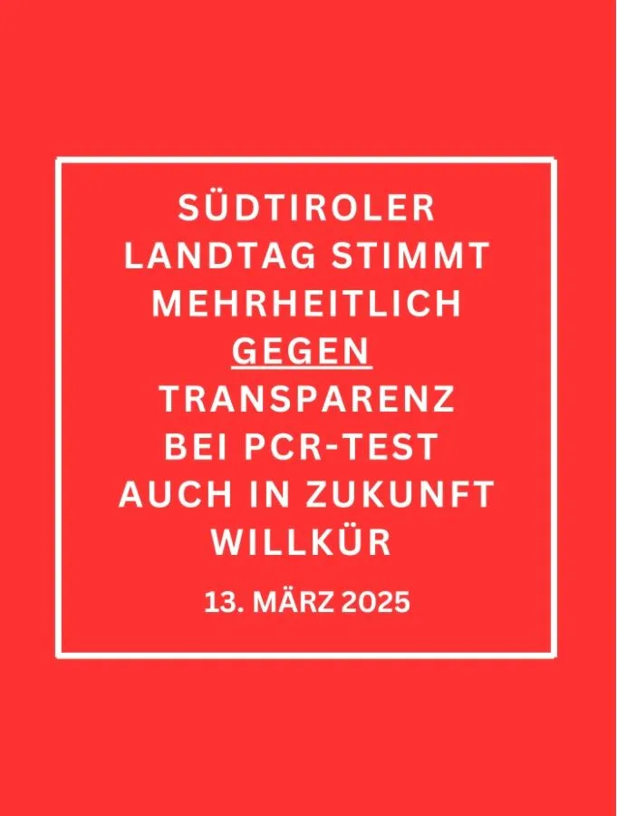 Landtag lehnt Transparenz bei PCR-Tests ab